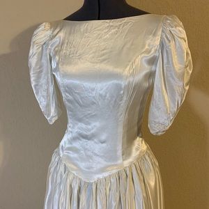 Vintage Satin Dress, lightly distressed